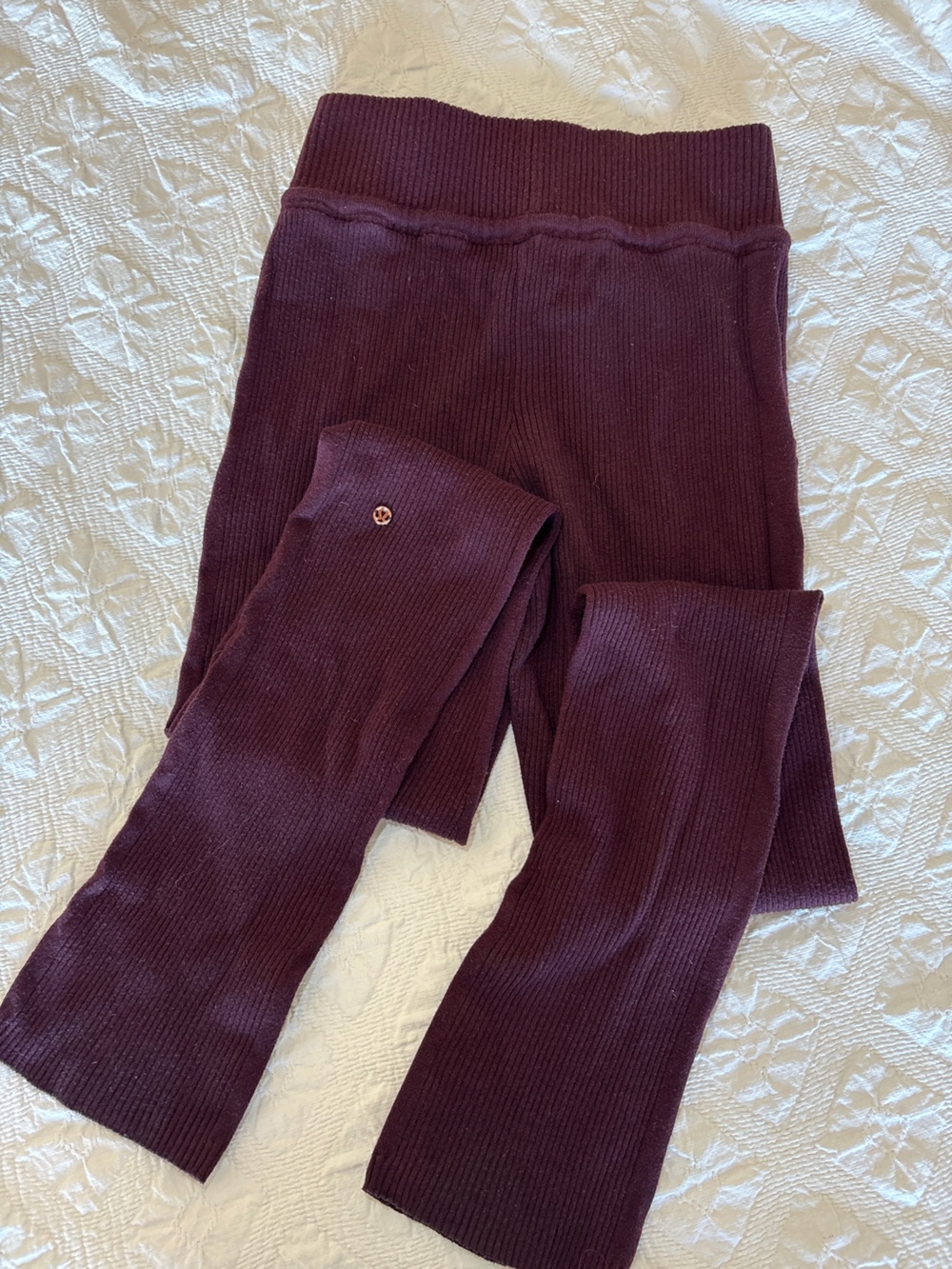 Lululemon Knit Lounge Pants in Deep Burgundy - Picture 2 of 5